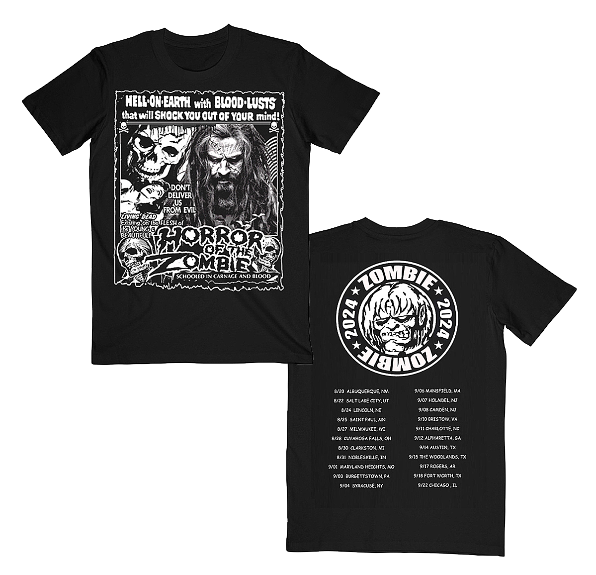 Horror of the Zombie 2024 Itin Tee