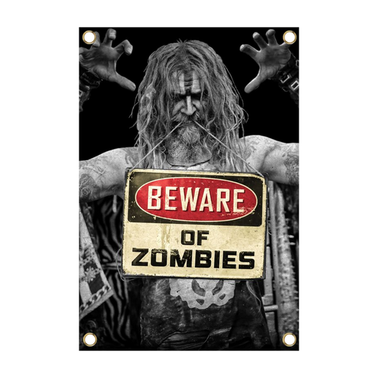 Rob Zombie Beware of Zombie Metal Sign