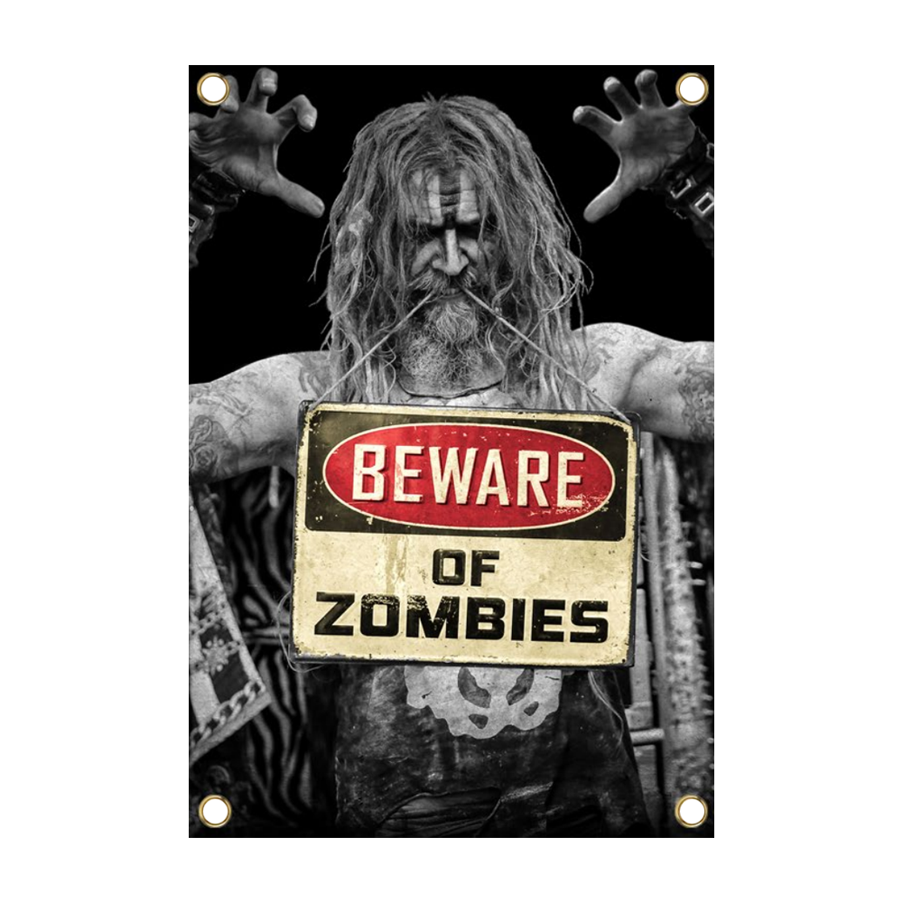 Rob Zombie Beware of Zombie Metal Sign